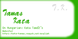 tamas kata business card